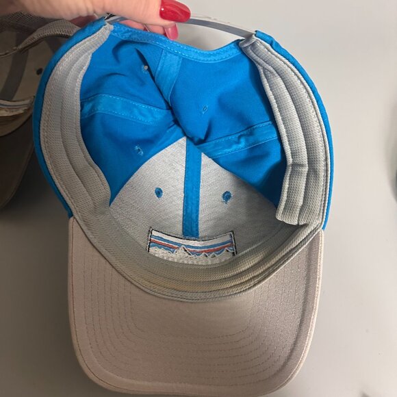 Patagonia hat cap lot of 2 Box Logo Ridge Gray & Blue Snapback Outdoors Nature - Picture 7 of 9